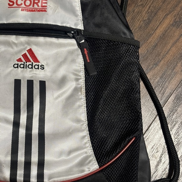 Adidas Drawstring Backpack Gym Sack SCORE International Soccer Sports Bag - Picture 5 of 7